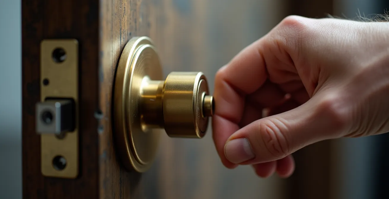 Inspection détaillée des points faibles d'une maison avec focus sur serrure et fenêtre