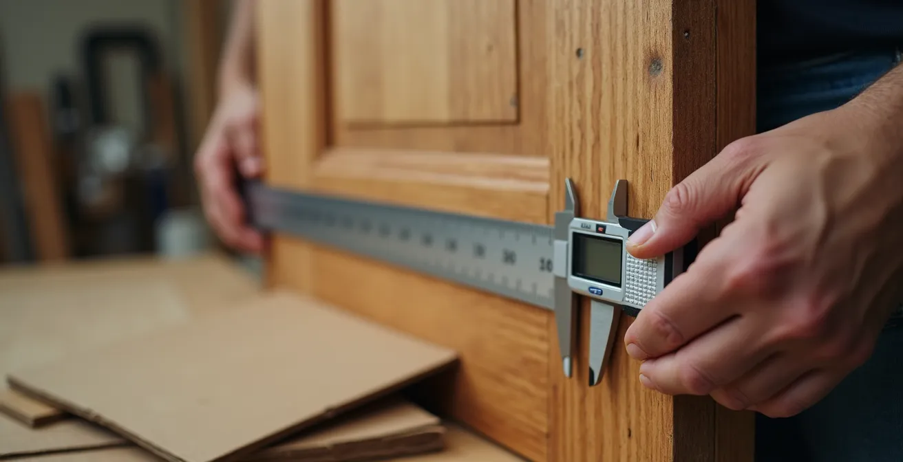 Technique du gabarit en carton pour mesurer précisément une serrure