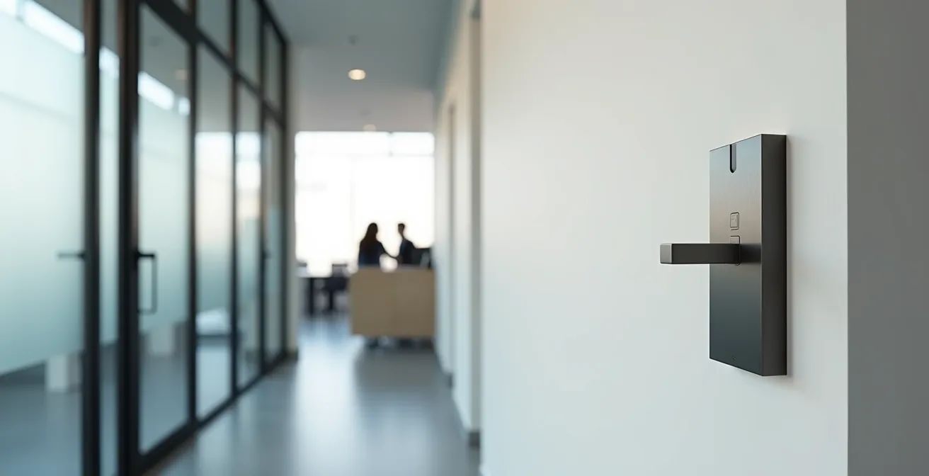 Système de gestion d'accès par carte dans un espace de bureaux moderne
