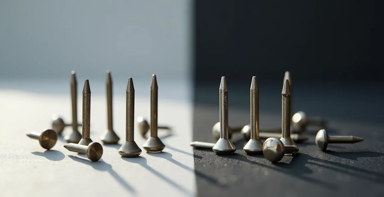 Comparaison visuelle entre goupilles standard et goupilles anti-crochetage